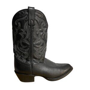 Laredo Womens Maddie Western Boots Size 10 M Black Leather Cowboy Boot